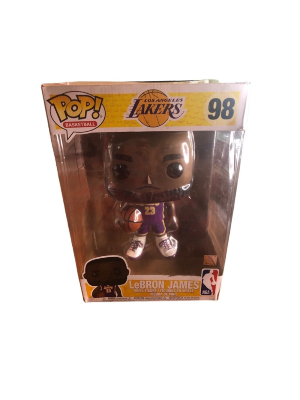 Funko Pop! Basketball 10” LeBron James Lakers Purple Yellow Figure #98 JUMBO